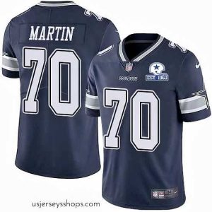 Sensational Nike Cowboys 70 Zack Martin Navy Blue Team Color Stitched With Established In 1960 Patch NFL Vapor Untouchable Limited Jersey