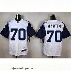 Captivating Nike Cowboys #70 Zack Martin White Mens Stitched NFL Elite Rush Jerseys