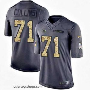 Alluring Nike Cowboys #71 La 27el Collins Black Mens Stitched NFL Limited 2016 Salute To Service Jersey