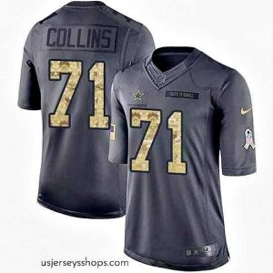 Breathtaking Nike Cowboys #71 La 27el Collins Black Stitched NFL Limited 2016 Salute to Service Jersey