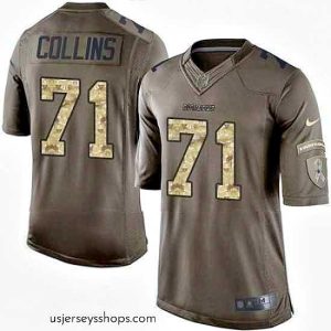 Captivating Nike Cowboys #71 La 27el Collins Green Color Stitched NFL Limited Salute to Service Jersey