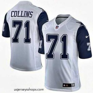 Magnificent Nike Cowboys #71 La'el Collins White Mens Stitched NFL Limited Rush Jerseys