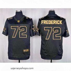 Captivating Nike Cowboys #72 Travis Frederick Black Mens Stitched NFL Elite Pro Line Gold Collection Jersey