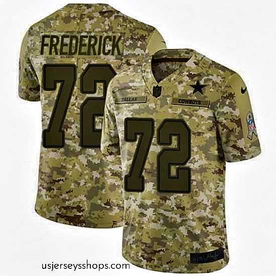 Magnificent Nike Cowboys #72 Travis Frederick Camo Mens Stitched NFL Limited 2018 Salute To Service Jersey