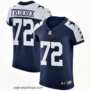Enchanting Nike Cowboys #72 Travis Frederick Navy Blue Thanksgiving Mens Stitched NFL Vapor Untouchable Throwback Elite Jersey