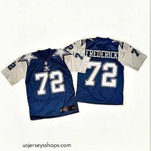 Breathtaking Nike Cowboys #72 Travis Frederick Navy BlueWhite Throwback Mens Stitched NFL Elite Jersey