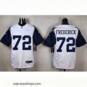 Sensational Nike Cowboys #72 Travis Frederick White Mens Stitched NFL Elite Rush Jerseys