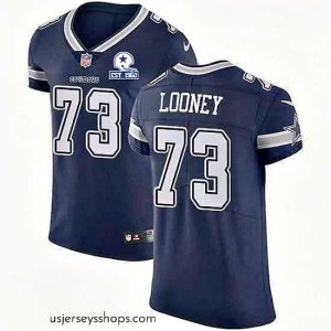 Magnificent Nike Cowboys 73 Joe Looney Navy Blue Team Color Stitched With Established In 1960 Patch NFL Vapor Untouchable Elite Jersey
