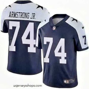 Captivating Nike Cowboys 74 Dorance Armstrong Jr Navy Throwback Vapor Untouchable Limited Jersey