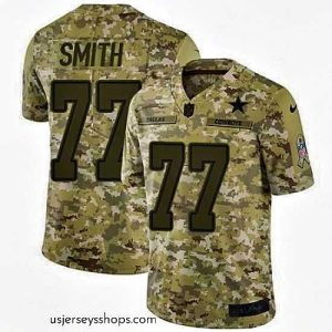 Enchanting Nike Cowboys #77 Tyron Smith Camo Mens Stitched NFL Limited 2018 Salute To Service Jersey