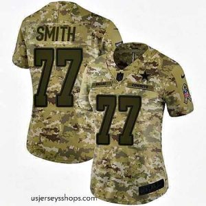 Captivating Nike Cowboys #77 Tyron Smith Camo Stitched NFL Limited 2018 Salute to Service Jersey