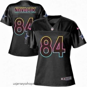 Sensational Nike Cowboys #84 Jay Novacek Black Womens Fashion NFL Game Jersey