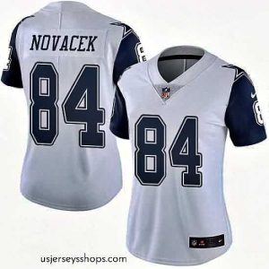 Alluring Nike Cowboys #84 Jay Novacek White Womens Rush Vapor Untouchable NFL Elite Jersey