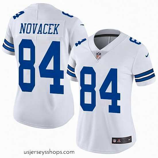 Stellar Nike Cowboys #84 Jay Novacek White Womens Vapor Untouchable Limited Player NFL Jersey