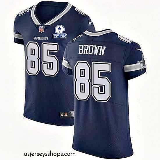 Glamorous Nike Cowboys 85 Noah Brown Navy Blue Team Color Stitched With Established In 1960 Patch NFL Vapor Untouchable Elite Jersey