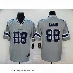 Magnificent Nike Cowboys 88 Ceedee Lamb Gray Inverted Legend Limited Jersey