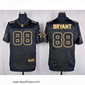 Sensational Nike Cowboys #88 Dez Bryant Black Mens Stitched NFL Elite Pro Line Gold Collection Jersey