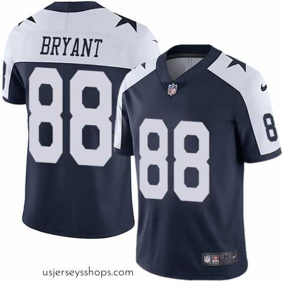 Magnificent Nike Cowboys #88 Dez Bryant Navy Blue Thanksgiving Mens Stitched NFL Vapor Untouchable Limited Throwback Jersey