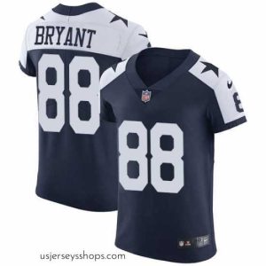 Stunning Nike Cowboys #88 Dez Bryant Navy Blue Thanksgiving Mens Stitched NFL Vapor Untouchable Throwback Elite Jersey