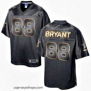 Stunning Nike Cowboys #88 Dez Bryant Pro Line Black Gold Collection Mens Stitched NFL Game Jersey