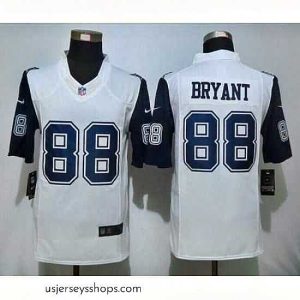 Exquisite Nike Cowboys #88 Dez Bryant White Mens Stitched NFL Limited Rush Jersey