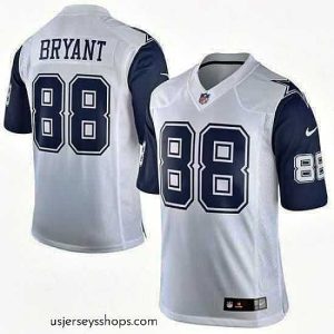 Captivating Nike Cowboys #88 Dez Bryant White Stitched NFL Elite Rush Jersey