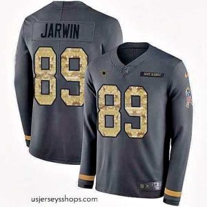 Exquisite Nike Cowboys 89 Blake Jarwin Anthracite Salute to Service Stitched NFL Limited Therma Long Sleeve Jersey