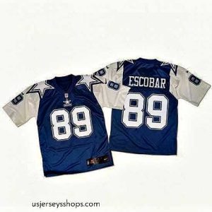 Stellar Nike Cowboys #89 Gavin Escobar Navy BlueWhite Throwback Mens Stitched NFL Elite Jersey