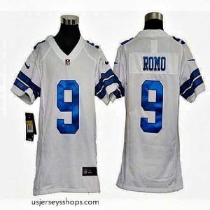 Magnificent Nike Cowboys #9 Tony Romo White Stitched NFL Elite Jersey