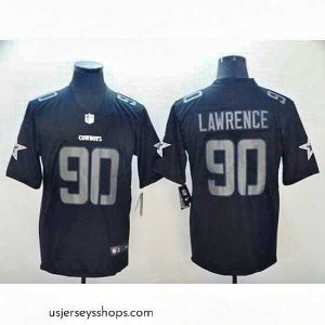 Exquisite Nike Cowboys 90 DeMarcus Lawrence Black Impact Rush Limited Jersey