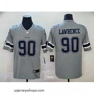 Magnificent Nike Cowboys 90 DeMarcus Lawrence Gray Inverted Legend Limited Jersey