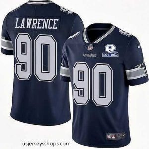Enchanting Nike Cowboys 90 DeMarcus Lawrence Navy Blue Team Color Stitched With Established In 1960 Patch NFL Vapor Untouchable Limited Jersey