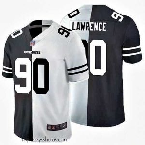 Captivating Nike Cowboys 90 Demarcus Lawrence Black And White Split Vapor Untouchable Limited Jersey