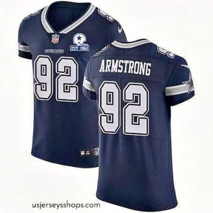 Captivating Nike Cowboys 92 Dorance Armstrong Navy Blue Team Color Stitched With Established In 1960 Patch NFL Vapor Untouchable Elite Jersey