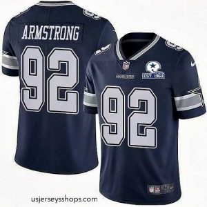 Enchanting Nike Cowboys 92 Dorance Armstrong Navy Blue Team Color Stitched With Established In 1960 Patch NFL Vapor Untouchable Limited Jersey