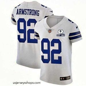 Magnificent Nike Cowboys 92 Dorance Armstrong White Stitched With Established In 1960 Patch NFL New Elite Jersey