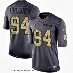 Exquisite Nike Cowboys #94 Randy Gregory Black Mens Stitched NFL Limited 2016 Salute To Service Jersey