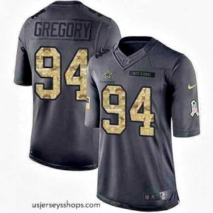 Stellar Nike Cowboys #94 Randy Gregory Black Stitched NFL Limited 2016 Salute to Service Jersey