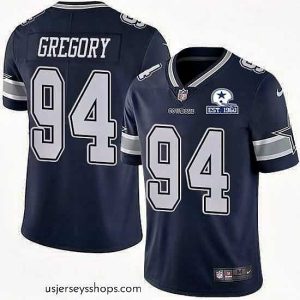 Glamorous Nike Cowboys 94 Randy Gregory Navy Blue Team Color Stitched With Established In 1960 Patch NFL Vapor Untouchable Limited Jersey