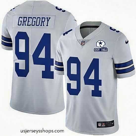 Sensational Nike Cowboys 94 Randy Gregory White Stitched With Established In 1960 Patch NFL Vapor Untouchable Limited Jersey