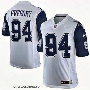 Stunning Nike Cowboys #94 Randy Gregory White Mens Stitched NFL Limited Rush Jerseys