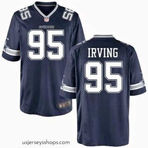 Magnificent Nike Cowboys #95 David Irving Home Mens Navy NFL Game Jersey