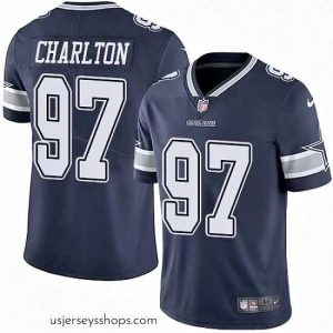 Magnificent Nike Cowboys #97 Taco Charlton Navy Blue Team Color Mens Stitched NFL Vapor Untouchable Limited Jersey