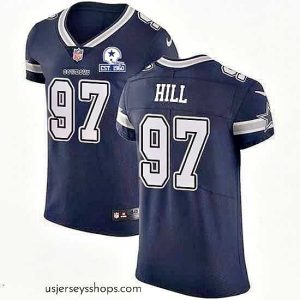 Captivating Nike Cowboys 97 Trysten Hill Navy Blue Team Color Stitched With Established In 1960 Patch NFL Vapor Untouchable Elite Jersey