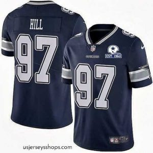 Captivating Nike Cowboys 97 Trysten Hill Navy Blue Team Color Stitched With Established In 1960 Patch NFL Vapor Untouchable Limited Jersey