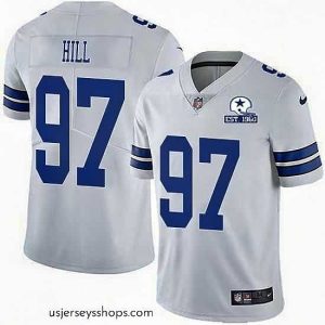 Enchanting Nike Cowboys 97 Trysten Hill White Stitched With Established In 1960 Patch NFL Vapor Untouchable Limited Jersey