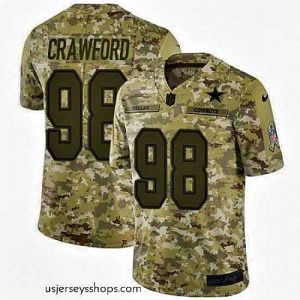 Alluring Nike Cowboys #98 Tyrone Crawford Camo Mens Stitched NFL Limited 2018 Salute To Service Jersey