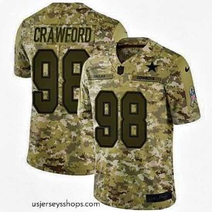 Breathtaking Nike Cowboys #98 Tyrone Crawford Camo Mens Stitched NFL Limited 2018 Salute To Service Jersey