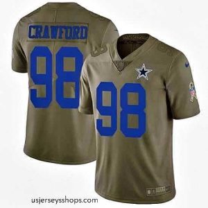 Enchanting Nike Cowboys #98 Tyrone Crawford Olive Mens Stitched NFL Limited 2017 Salute To Service Jersey