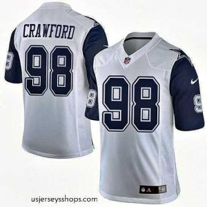 Glamorous Nike Cowboys #98 Tyrone Crawford White Mens Stitched NFL Limited Rush Jerseys